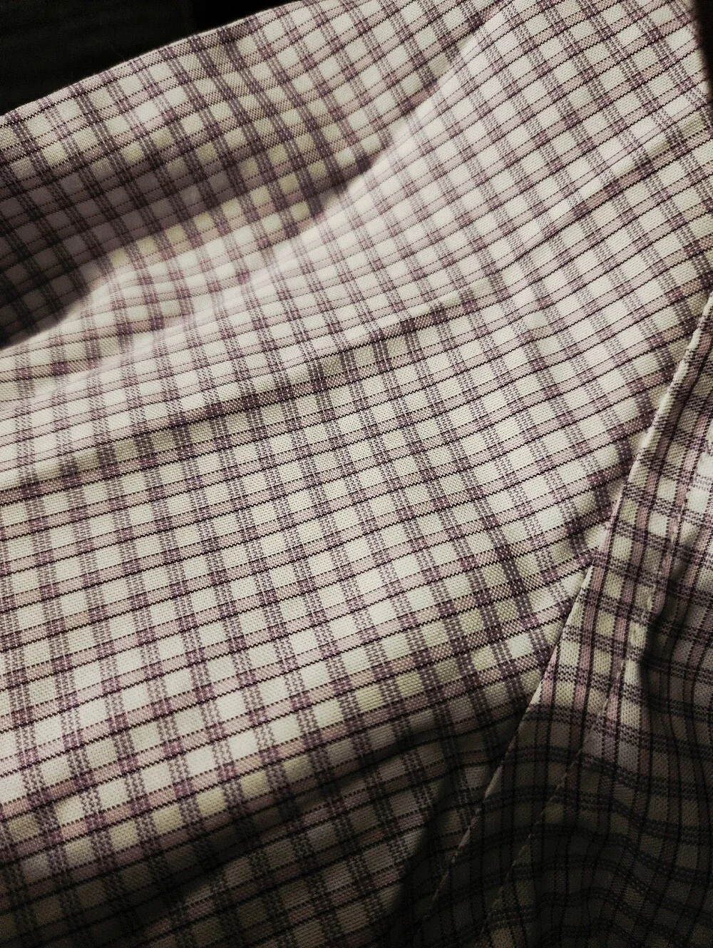 Banana Republic 100% Cotton Tailored Slim Fit Purple Plaid Button Shirt Medium M
